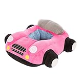 Seeshine 車ベビーソファ お座り練習ベビーチェア 子供の保護者 ふわふわ 暖かい カートゥーン 安全 丈夫 ぬいぐるみソファ (ピンク)
