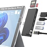 Surface Pro 7 ドック Rocketek 7-in-1 Microsoft Surface Pro 7 ドッキングステーション、4K / 60Hz HDMI、100M イーサネットアダプター、60W USB-C PD 充電、SD/TF スロット、2 つの USB 3.0 ポート付き - Surface Pro 7 専用