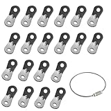 金具 アルミニウム 自在金具 ロープ長さ調整 アウトド アキャンプ テント 6ｍｍまで対応（いマッチング・ワイヤー・ループ20本）ダークグレー