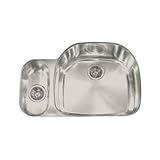 Franke PRX160LH Prestige Plus 33-Inch Offset to the Left Double Bowl Undermount Kitchen Sink by Fran