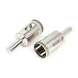 uxcell　コアビット　ダイヤモンドガラスホールソー 18mm切断直径 ドリルビット 回転具 2個入り