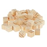 Dovewill 約50個入り　　木製　立方体　10*10mm　タイル　積み木　ブロック 　DIY　　知育　 幼児教育 　　玩具