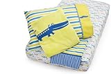 Zutano Alligators Toddler Bed Set, 4 Piece [並行輸入品]