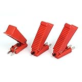 uxcell 溶接ガンスイッチ　 プラスチック製　 金属　レッド　CO2　2ターミナル　3個入り