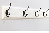 SWフックレール/コートラック5フレアTriフック、26-inch、フラットホワイトとメタルフック