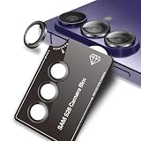 For Galaxy S26 カメラ保護 ガラスフィルム 硬度9H 強化ガラス 衝撃吸収 飛散防止 全面保護 薄型 独立型 露出オーバー防止 アルミ合金 カメラカバー 高透過率 気泡ゼロ 汚れ防止 ガイド枠付き 貼り付け簡単 ギャラクシー S26 用 カメラ保護フィルム (ブラック)