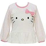 2017年 春物 HELLO KITTY ハローキティ ラグランフェイス 長袖Ｔシャツ ピンク◇80cm