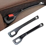 【クラウン 専用】隙間クッション 厚型 クラウン 専用ロゴ 隙間埋め 車用 シートサイド クッション CROWN カスタム 17系 18系 20系 200系 210系 220系 適用 正・裏面取付可 シート コンソール 隙間収納 落下防止 小物入れ 内装パーツ 運転席+助手席 ロゴ左右対称設計 2本入り (ブラック, クラウン 専用)