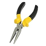 黄黒ハンドルCabonスチールニードルロングノーズプライヤー6.5 "