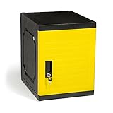 Jink キッズロッカー 19インチ ロック可能 積み重ね可能収納ロッカーボックス ご自宅 学校 オフィスに最適 イエロー