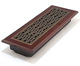 Accord GTCHAB412 Cherry Frame Floor Register with Trellis Design, 4-Inch x 12-Inch(Duct Opening Meas