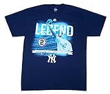 マジェスティックDerek Jeterニューヨークヤンキース# 2凡例大人ミディアムクルーネック最後の試合ヤンキーススタジアム半袖シャツ – ネイビーブルー