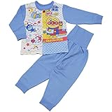 【本体綿100％】2018年 秋物 アンパンマン スムス お着替え練習 腹巻付き 長袖パジャマ Anpanman サックス◇100cm