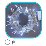 コロナ産業 LEDストレートコード100球（シルバーコード）/コントローラー点滅（8パターン）　LSC100W　LED色：白色　【イルミネーションライト】