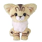 サンレモン キトン スナネコ ベージュ　ホワイト 14.8×1.4×15.8cm ぬいぐるみ アニマル 猫 P-7302