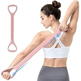 ストレッチチューブ トレーニングチューブ ストレッチバンド 肩 エクササイズバンド 肩甲骨 背筋 最適 超高弾性 滑り止め チューブ フィットネス 筋トレ ながらストレッ 肩こり 防止 猫背 姿勢 矯正 自宅 ダイエット エクササイズ シェイプアップ (ピンク)