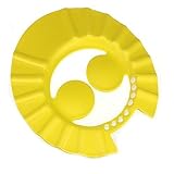 Keepjoy シャンプーハット シャワーキャップ 耳のシールド付き　防水帽 ベビー キッズ 子供用 大きさが調整可能　イエロー