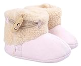 Nice Days（ナイス　ディズ）　ベビーシューズ　秋冬防寒ブーツ　プレゼント お出かけ 出産お祝い 結婚式に (12, ピンク)