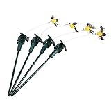 1ピース太陽光発電フライング鳥ハチドリ庭の装飾ソーラーパワー鳥(ランダムカラー) E5M1