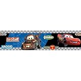 Cars Victory Lane Blue/Black/Grey Self-Stick Wall Border, 5-Inch x 15-Foot [並行輸入品]