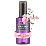 【クンダル】 チェリーブロッサムの香り | マカダミア ウルトラ ヘアセラム 100ml | ヘアオイル ヘア美容液 洗い流さないトリートメント | マカダミアシードオイル 15種の植物由来オイル 植物性スクアラン配合 | 乾燥 ダメージヘア まとまりケア 広がり