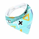 赤ちゃん男の子女の子バンダナThick Bibs Fox Banana Bear魚コットンBurp Cloth カラー: ブルー
