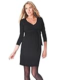 Seraphine セラフィン マタニティワンピース Enja34 マタニティ&ナーシングラップワンピース 3/4スリーブ UKサイズ12 ブラック 授乳対応