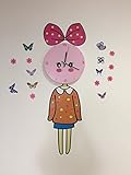 (Pink Girl) - Wall Sticker Decals Clock for Kids Baby Bedroom Nursery (Pink Girl)