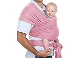 Kangaroobaby® ワンサイズクラシックベビースリングラップキャリアは35ポンドの赤ちゃんの下に収まります (Pink)