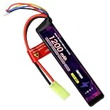 電動ガン用 リポバッテリー 7.4V Lipo 1200mAh 2S 20C リポバッテリー エアガン用 タミヤプラグ付き