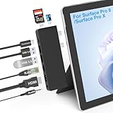 Surface Pro 9 ハブ ドッキングステーション 4K HDMI Thunerbolt 4 (8K ビデオ+40Gbps+100W 電源) 100Mイーサネット USB3.0 SD TFカードスロット3.5mmオーディオ トリプルディスプレイ Surface Pro 9/Pro Xアクセサリー用