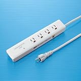 サンワサプライ アウトレット TAP-SPTEL4N 高性能 雷ガード 4個口 箱にキズ、汚れのあるアウトレット品です。