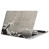 MacBook Air 13インチ 2022～2025 M2 / M3 / M4 用 スキンシール モデル A2681 / A3113 / A3240 igsticker マックブック エア Mac 13" inch 用シール フィルム ステッカー 014048 和柄 富士山 海