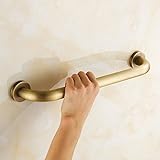 Hiendure ブラス真鍮バスタブ手すりお風呂手すり つかまり棒, アンティークブラス仕上げ, 400mm