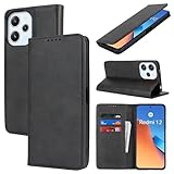 Xiaomi Redmi 12 5G ケース シャオミ redmi 12 5g 手帳型 Redmi 12 5G XIG03 au カバー redmi 12 5g 手帳ケース redmi 12 5g xig03 case zouzt 合成皮革 財布型 カード収納 ベルトなし 内蔵マグネット 横置きスタンド機能 二つ折り 手作り 大人っぽい 落ち着くデザイン 5色 ブラック