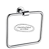 Arian Pro 'destiny' Wall Mounted Square Towel Ring Chrome Bathroom Accessory