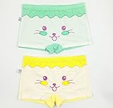 ツバメ--屋　可愛い 女の子用下着 赤ちゃん用肌着 トランクス ボクサー 女児 子供パンツ 短パン 動物ソフト 2枚組 (L)