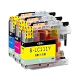 【TAKEYUKI】LC111-C+M+Y 各1本 互換インクカートリッジ 互換品 互換インク 純正品併用 LC111-4PK 大容量 残量表示機能付 ICチップ対応 DCP-J957N J757N J557N J952N J752N J552N MFC-J877N J987DWN J897DN J827DN J727DDW J980DN J890DWN J820DN J720DW