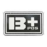 ＰＶＣベルクロワッペン　血液型　黒夜光白　Ａ＋　Ｂ＋　ＡＢ＋　Ｏ＋　Ａ－　Ｂ－　ＡＢ－　Ｏ－ (Ｂ＋)