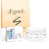 AEGOOL ledテープ 防水 RGB 音に反応 5m アプリ日本語適用 SMD5050 30leds/m DC12V Alexa Echo Google Home対応 WIFIでスマホアプリ操作 