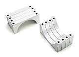 Silver Anodized CNC 6mm Aluminum Tube Clamp 30mm Diameter