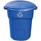 ラバーメイド(Rubbermaid) 屋外用 ゴミ箱 丸型 ラフネックリフューズコンテナ 32ガロン (121L) ブルー 1792641