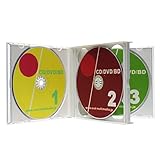 日本製PS24mm厚 3枚収納マルチCDケース ホワイト 10個