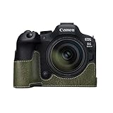 キャノン用 Canon EOS R5/R6/R6 MarkII用 カメラハーフケース BEADY カメラケース PU レザー EOS R5 R6 MarkII 用 保護カバー グリーン
