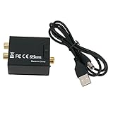 Lovoski 　同軸　Toslink　デジタル　アナログ　オーディオ　コンバー　タアダプタ　USB電源ケーブル