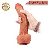 Racazing　巨太 ディルド 初心者 挿入長17cm リアルな外観と質感 固定使用　吸盤ディルド　柔軟 女性用　gスポット 防水刺激 大人のおもちゃ Sex Dildo for Female ピン