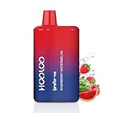 HOOLOO 電子タバコ ベイプ vape シーシャ 口寂対策 水蒸気タバコ 6,000回吸引 禁煙パイポ 10風味セット シーシャ 電子タバコ 本体 ニコチン タール無し 水蒸気 電子タバコ 使い捨て 持ち運び 爆煙 禁煙グッズ 電子たばこ Type-C充電可能(ラズベリー・スイカ)