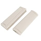 uxcell シートベルトカバー　ペア ベージュ　ナイロン　ケースパッドクッションカバー21cmロング