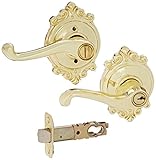 Schlage f51 a Flair 605 BRK Brookshire Deco Roseエントリドアロック明るい真鍮