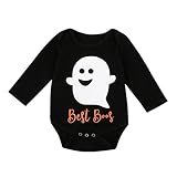 杜屋トヤ　モンクレール　新生児服　ハロウィーンマスク　ハロウィン　男の子　女の子　赤ちゃん　文字　お化け　ブラック長袖ロンパース　かわいいプリント洋式秋服　秋　冬　万聖節　ハロウィン祭り　セレモニー　